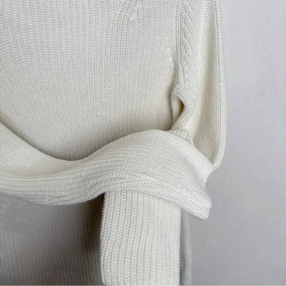 Talbots  Womens Small Chunky Cream Mock Neck Sweater - Picture 11 of 14